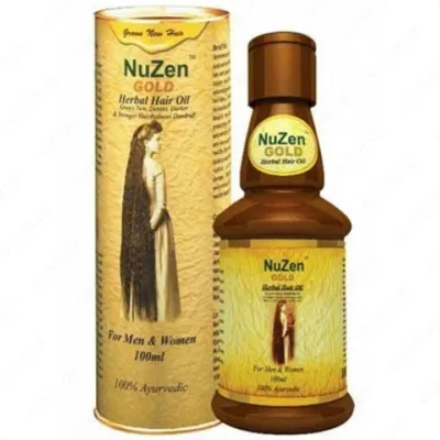Лечебное травяное масло для роста волос Nuzen gold oil