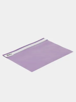 Папка-скоросшиватель пластикова, прозрачный верх, фиолетовая, А4, 100/120мкм