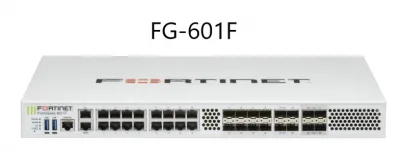 Межсетевой экран FortiGate-601F 4 слота 25G SFP28, 4 слота 10GE SFP+, 18 портов GE RJ45