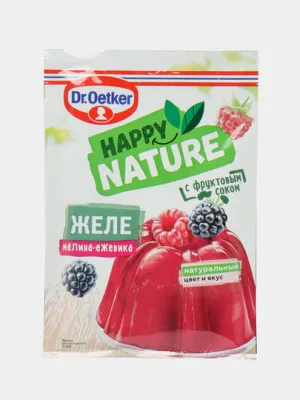 Желе Dr.Oetker Happy Nature, со вкусом малины и ежевики, 41гр