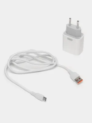 Зарядное устройство Denmen DC07V QC3.0 USB Кабель Micro 18 W 3.6 А White