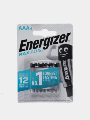 Батарейки Energizer MAX PLUS AAA, 4 шт