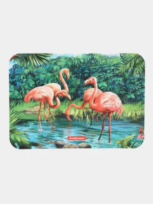Подкладка настольная пластиковая ErichKrause Flamingo, А4 (в пакете по 12 шт.)