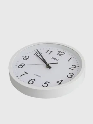 Часы настенные Deli 9005, 30 см, круглые, белые