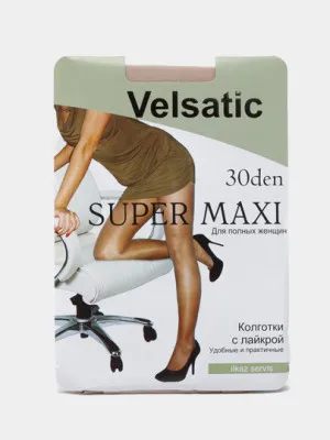 Колготки женские Velsatic 30 den Super Maxi, лайкра