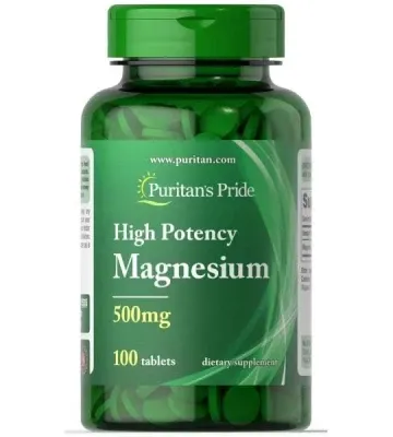 Магний Puritan's Pride High Potency Magnesium 500 мг (100 таблеток)