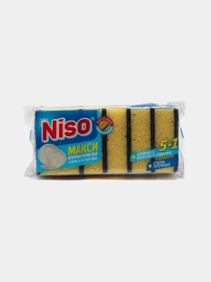 Губки для мытья посуды NISO 5+1 шт., шт