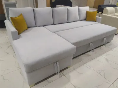 Угловой диван с выдвижным механизмом модель 9