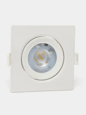 Светильник KL LED 21A-5 4K WH, квадр.поворотн.LED SMD, 5W, 4000K, белый ЭРА