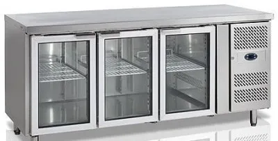 Стол Холодильник TZ580L3CG со стеклом 2000*800 (3-дв.)