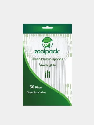 Прозрачная пластиковая чайная ложка Zoolpack (50)
