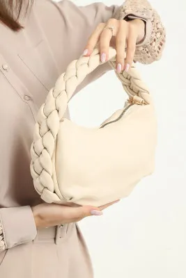 Женская сумка из мягкой кожи SHK Bag MYZ003BETL Кремовый