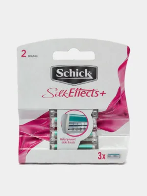 Сменные лезвия для бритвы Schick Silk Effect Pink Women, 3 шт