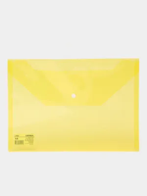 Папка конверт Deli с кнопкой 10462, желтый