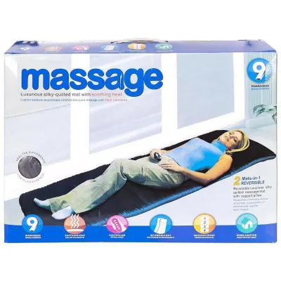 4 zonali va 3 darajali OKS massage mat tana uchun isitiladigan massajli massaj matrasi