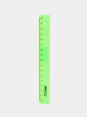 Линейка Стамм Neon, 16 см, пластиковая, зелёная