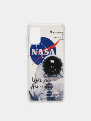 Чехол для Samsung "Космонавт NASA", прозрачный