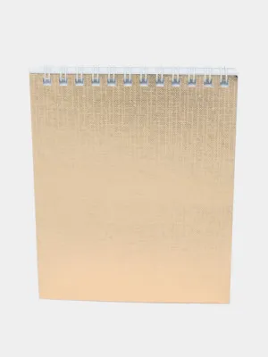 Блокнот Hatber "Metallic золото", в клетку, А6, 40 листов