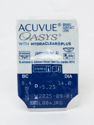 Контактные линзы Acuvue Oasys With Hydraclear Plus, 12/8.4/-5.25