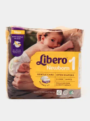 Подгузники Libero Newborn 1, 2-5 кг, 24 шт