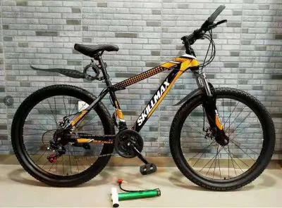 Шоссейный велосипед Skillmax 2201-26-17 (BLACK-YELLOW), 26" + велонабор в подарок