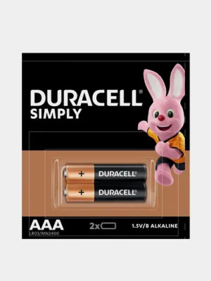 Батарейки Duracell SIMPLY AAA 2x10CRD MON