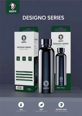 Бутылка для воды из нержавеющей стали серии Green Designo 550 мл / 18,6 унций