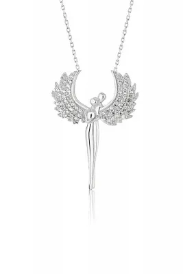 Серебряное ожерелье, модель: любовь pp2387 Larin Silver