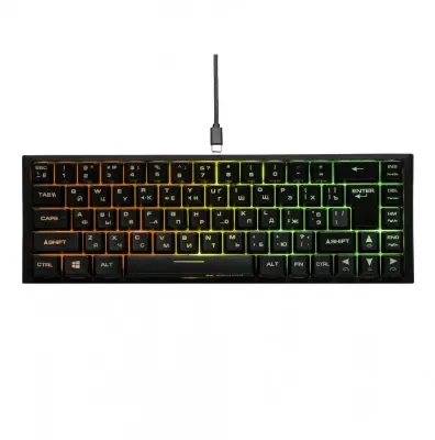 2E Gaming KG360 RGB WL qora simsiz klaviatura
