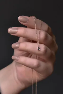 Серебряное ожерелье, модель: капля pp4046 Larin Silver