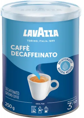 Кофе Lavazza Caffe Decaffeinato молотый , 250 г , в металлической банке