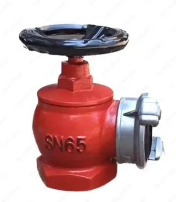Пожарный рукавной вентиль КПЧ 90 градусов — кран угловой 65 (чугун)