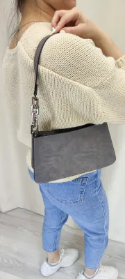 Женская сумка-багет с цепочкой SHK Bag MYZ0000TRCS Серый