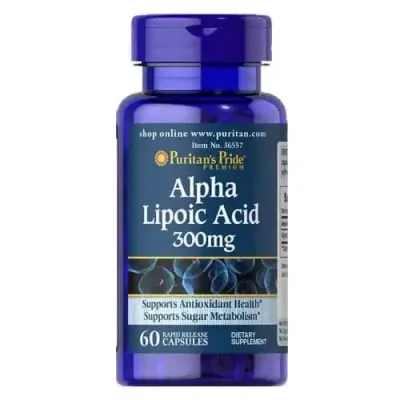 Альфа-липоевая кислота Puritan's Pride Alpha Lipoic Acid 300 mg 60 капсул