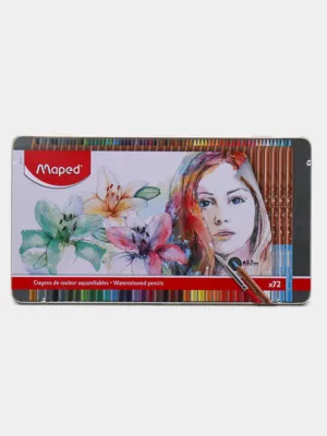 Цветные карандаши Maped Crayons Aquarelle Artist X72 Metal