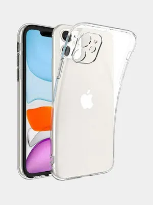 Чехол для iPhone, прозрачный, силиконовый