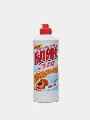 Жидкое моющее средство для мытья посуды Блик Персик, 500 г