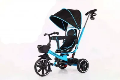 Детский трехколесный велосипед (цвет голубой) T700