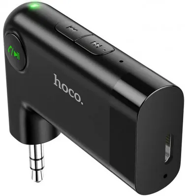Ресивер HOCO E53 Dawn sound, Bluetooth, USB, AUX, с микрофоном, чёрный