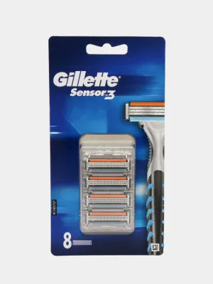 Кассеты для бритвы Gillette Sensor 3, 8 шт