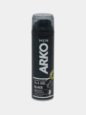Гель для бритья Arko Men Black 2в1, 200 мл
