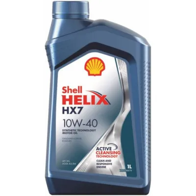 Масло полусинтетическое SHELL HELIX HX7  10W-40  1л