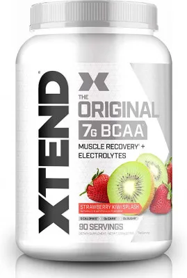 XTEND Original BCAA Powder Strawberry Kiwi Splash | Не содержащий сахара напиток для восстановления мышц после тренировки с аминокислотами | 7г BCAA для мужчин и женщин | 90 порций
