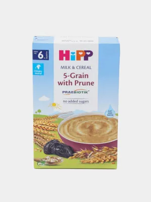 Детская молочная каша HIPP Milk & Cereal, 5-grain with Prune, 250 г