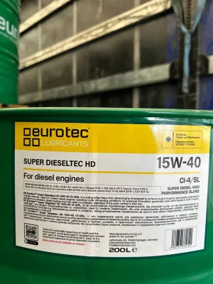 Моторное масло Eurotec™ Super Dieseltec HD 15W-40 CI-4/SL