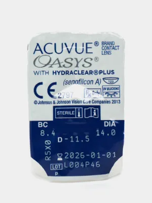 Контактные линзы : ACUVUE OASYS WITH HYDRACLEAR PLUS, 12/8.4/-11.50