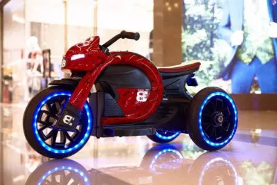 Электрический мотоцикл для детей (цвет красный)