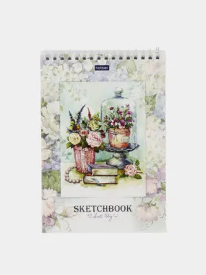 Блокнот Hatber SketchBook"Акварельные букеты, 32 листов, А5, 160г/кв.м