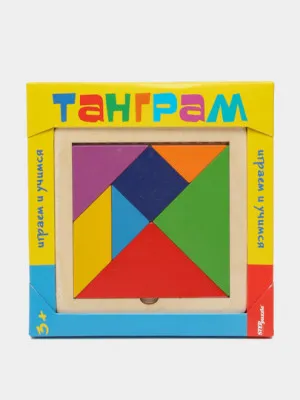 Игра-головоломка Step Puzzle Танграм, дерево, от 3-х лет, 7цветов 