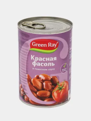 Красная фасоль Green Ray, в томатном соусе, 400 г